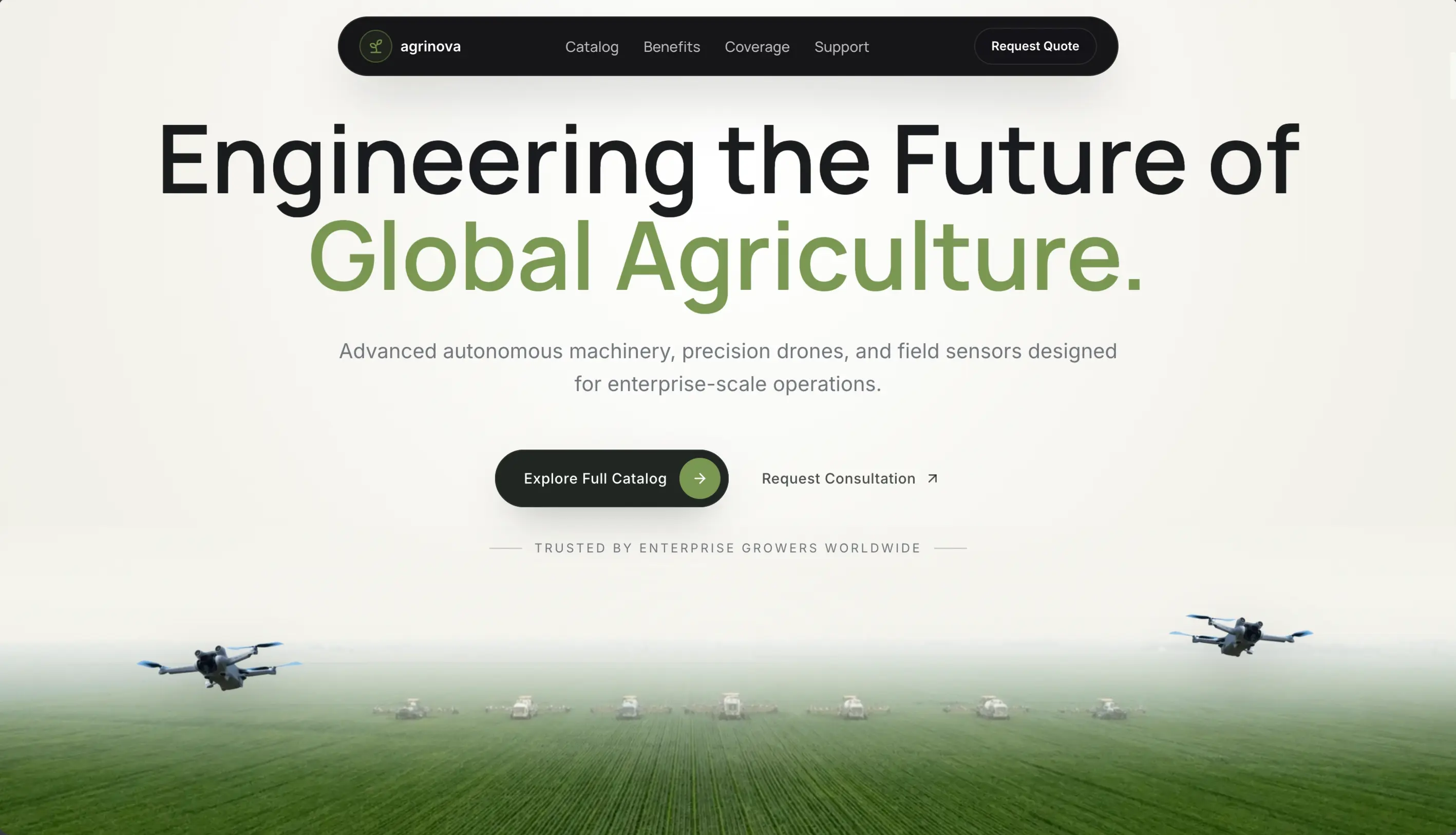 Agrinova project interface preview